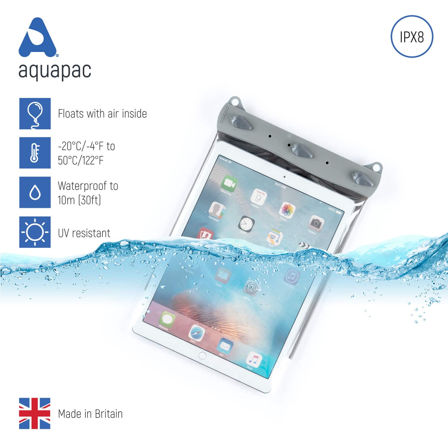 Aquapac WATERPROOF TABLET (IPAD PRO) CASE. PORTRAIT. 328MM SCREEN