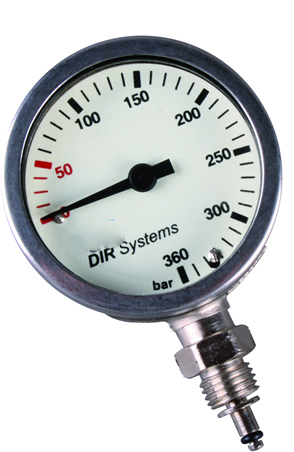  MANOMETER Ø52 MM MINERAL GLASS 0-360 BAR