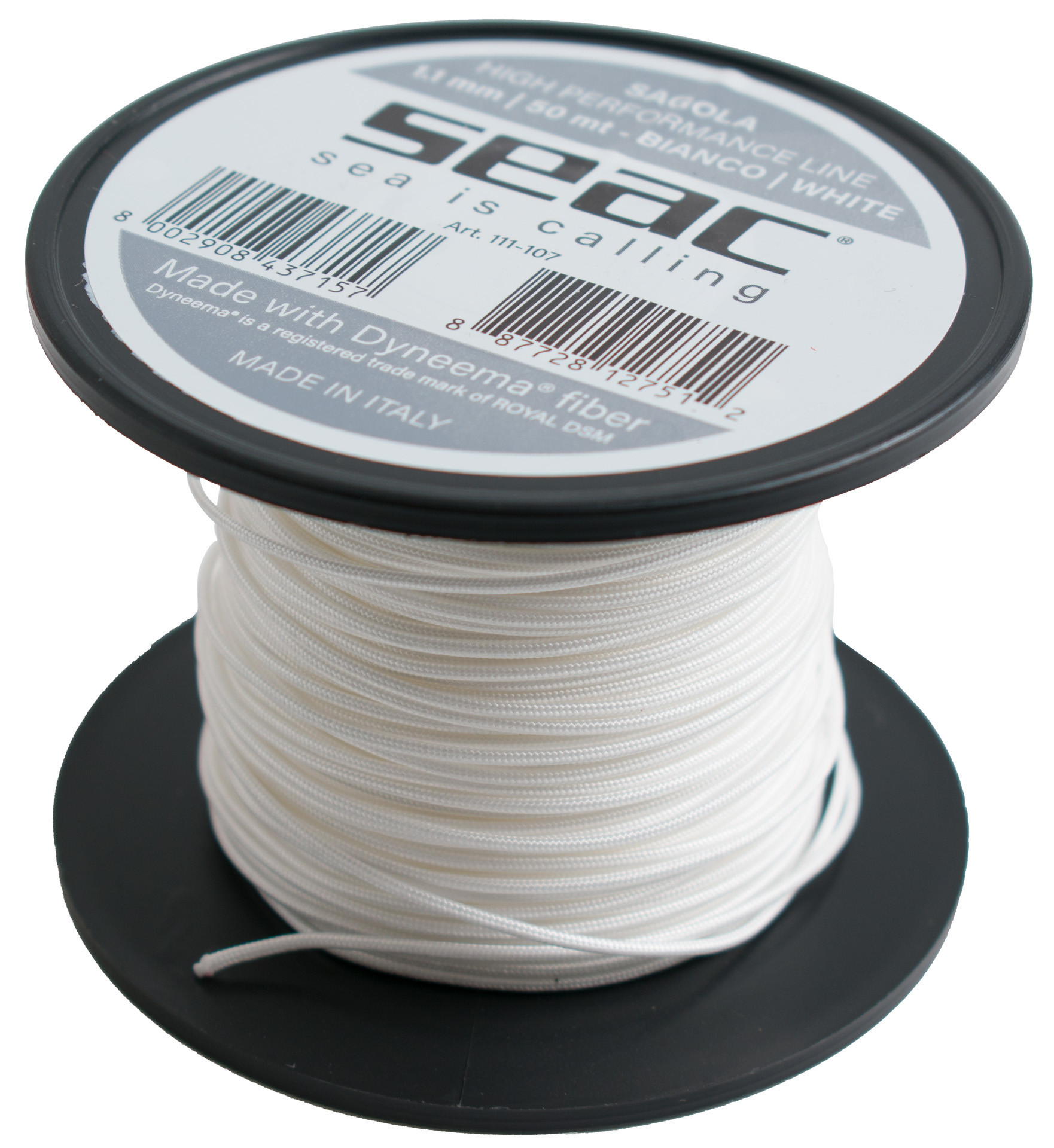 SEACSUB DYNEEMA 1.1MM - 50MT WAXED WHITE