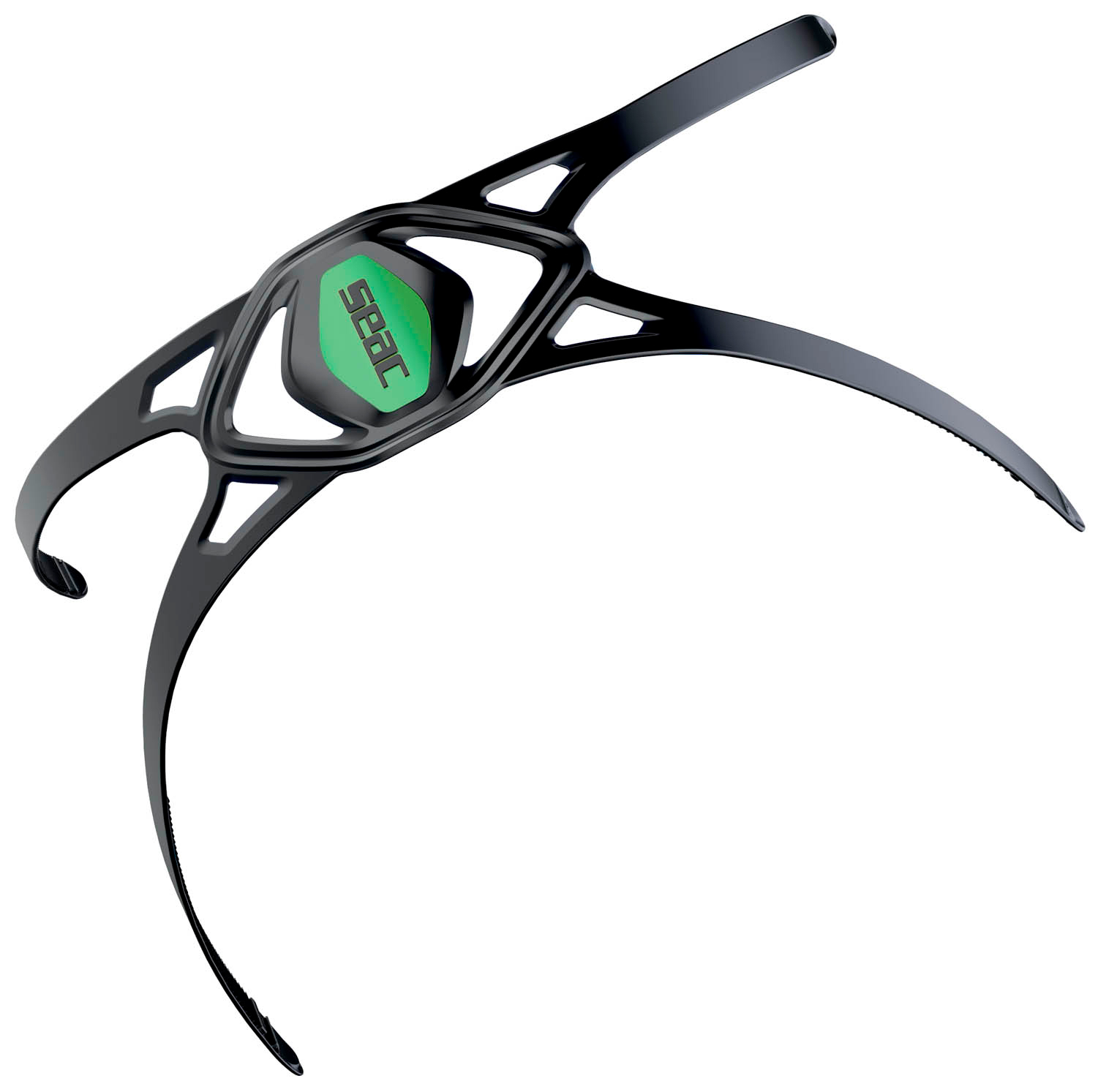 SEACSUB LIBERA SILICONE STRAP WITH INSERT S/BL BLACK/GREEN LIME