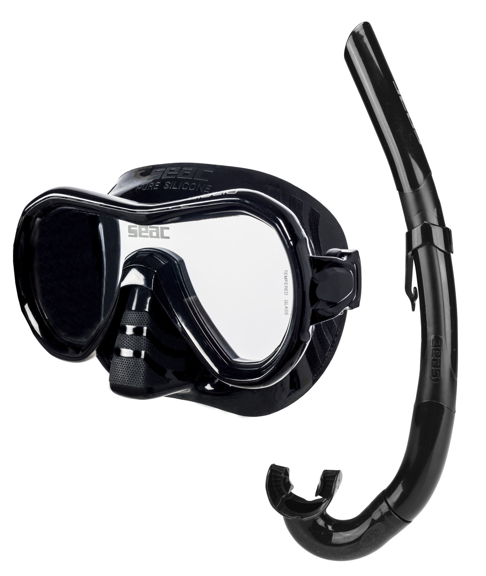 SEACSUB MASKE SNORKEL SET BIS GIGLIO SORT VOKSEN