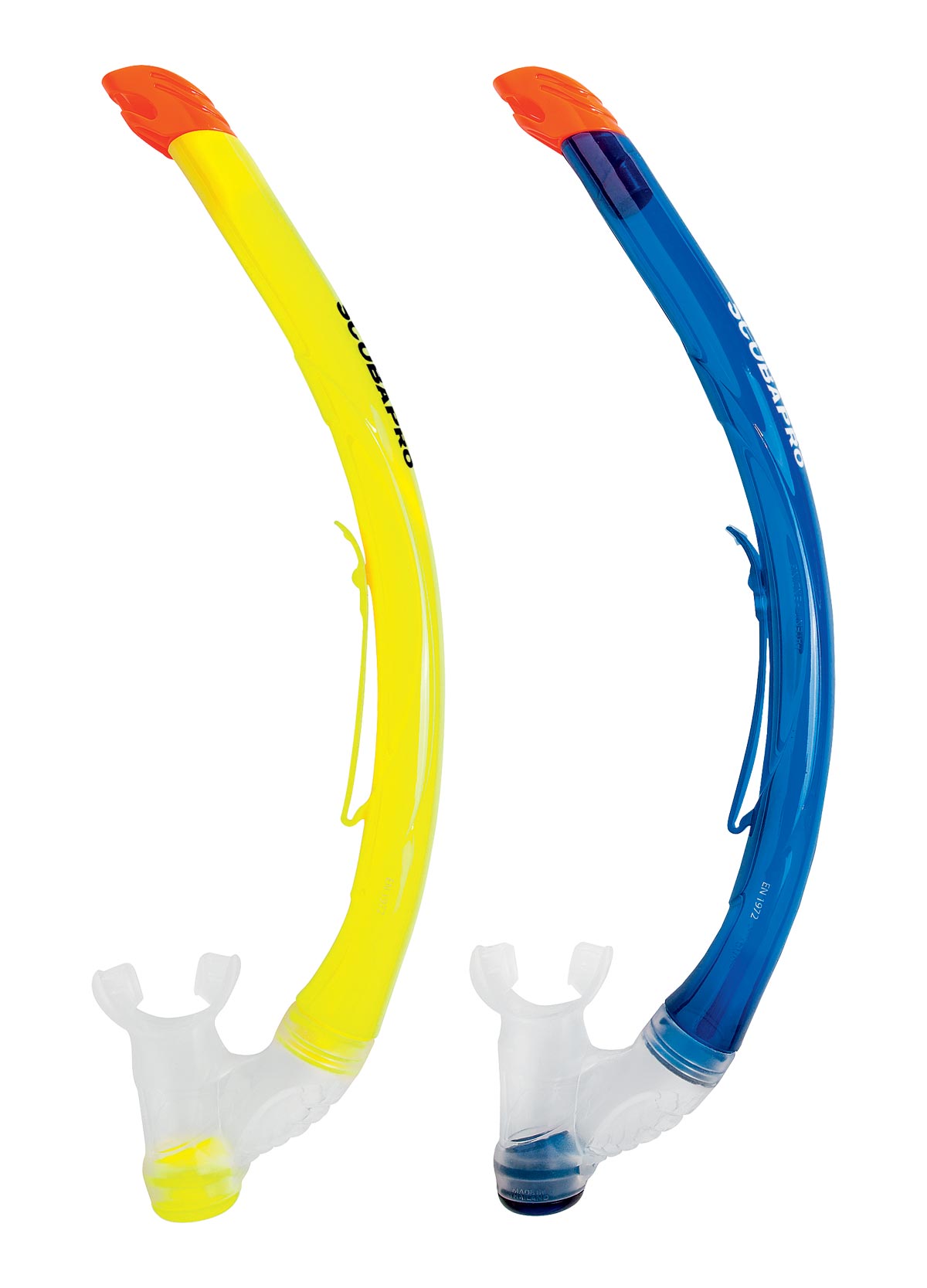 SCUBAPRO SNORKEL VENT 2 MED VENTIL KLAR/GUL